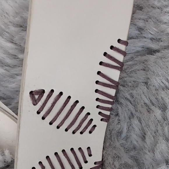 Free People Swift Haze Belt Color White with Purple Embroidery - Picture 5 of 5